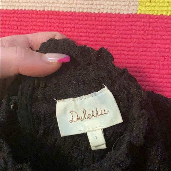 Anthropolgie Black Lace Long Sleeve - Picture 2 of 3